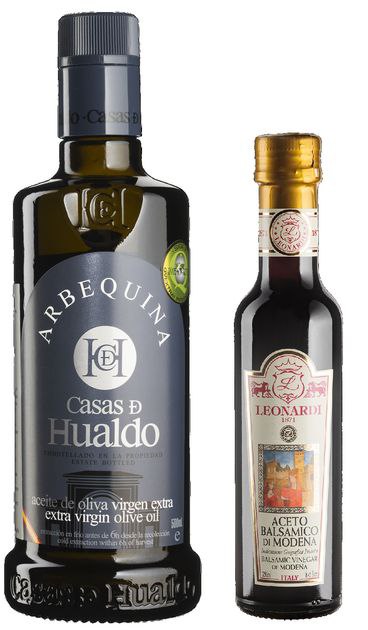 Олія оливк. Casas de Hualdo Arbequina Extra Virgin 500 мл + Оцет бальз. Leonardi di Modena 250 мл